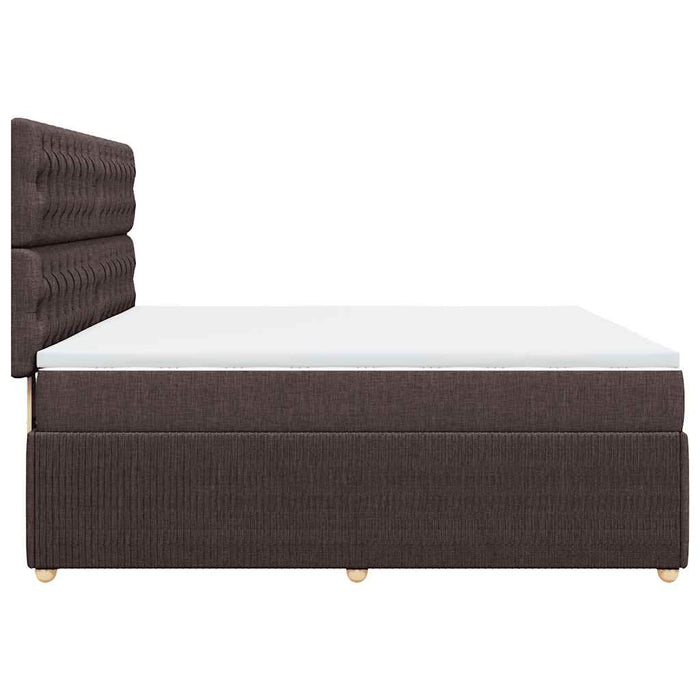 Pat continental cu saltea maro închis 180x200cm material textil - WALTI WALTI