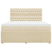Pat continental cu saltea, crem, 180x200 cm, textil - WALTI WALTI