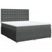 Pat box spring cu saltea, gri închis, 180x200 cm, textil - WALTI WALTI