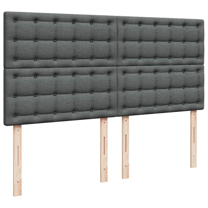 Pat box spring cu saltea, gri închis, 180x200 cm, textil - WALTI WALTI