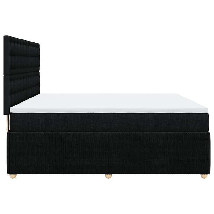 Pat box spring cu saltea, negru, 180x200 cm, catifea - WALTI WALTI