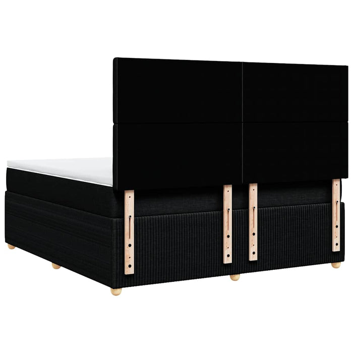 Pat box spring cu saltea, negru, 180x200 cm, catifea - WALTI WALTI