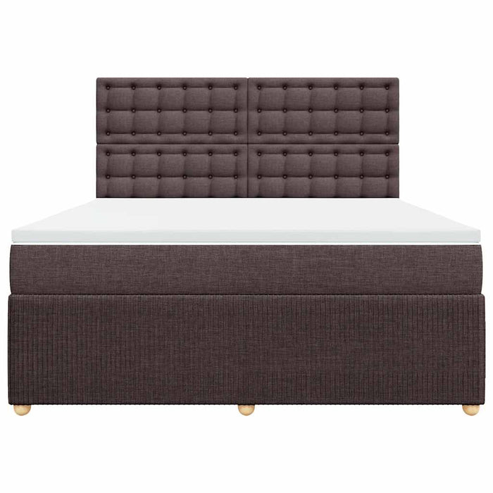 Pat continental cu saltea maro închis 180x200cm material textil WALTI