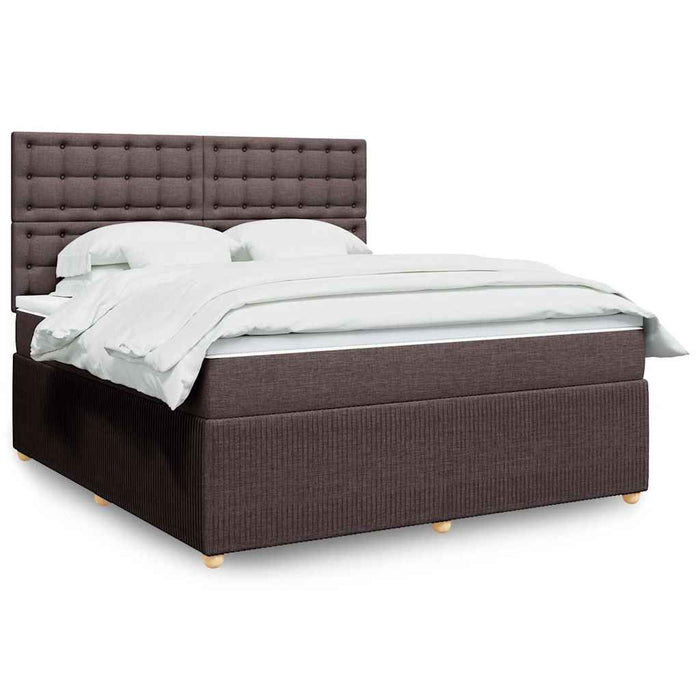 Pat continental cu saltea maro închis 180x200cm material textil WALTI