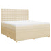 Pat continental cu saltea, crem, 180x200 cm, textil - WALTI WALTI