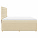 Pat continental cu saltea, crem, 180x200 cm, textil - WALTI WALTI