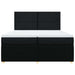 Pat box spring cu saltea, negru, 200x200 cm, textil - WALTI WALTI