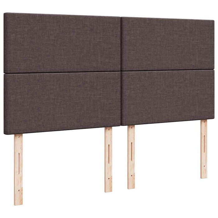 Pat box spring cu saltea, maro închis, 200x200 cm, textil - WALTI WALTI