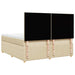 Pat box spring cu saltea, crem, 200x200 cm, textil - WALTI WALTI