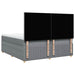 Pat box spring cu saltea, gri deschis, 200x200 cm, textil - WALTI WALTI