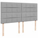 Pat box spring cu saltea, gri deschis, 200x200 cm, textil - WALTI WALTI
