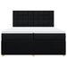 Pat box spring cu saltea, negru, 200x200 cm, textil - WALTI WALTI