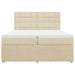 Pat box spring cu saltea, crem, 200x200 cm, textil - WALTI WALTI