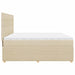 Pat box spring cu saltea, crem, 200x200 cm, textil - WALTI WALTI