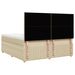 Pat box spring cu saltea, crem, 200x200 cm, textil - WALTI WALTI