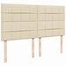 Pat box spring cu saltea, crem, 200x200 cm, textil - WALTI WALTI