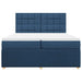 Pat box spring cu saltea, albastru, 200x200 cm, textil - WALTI WALTI
