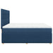 Pat box spring cu saltea, albastru, 200x200 cm, textil - WALTI WALTI