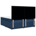 Pat box spring cu saltea, albastru, 200x200 cm, textil - WALTI WALTI