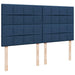 Pat box spring cu saltea, albastru, 200x200 cm, textil - WALTI WALTI