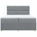 Pat box spring cu saltea, gri deschis, 200x200 cm, textil - WALTI WALTI