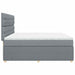 Pat box spring cu saltea, gri deschis, 200x200 cm, textil - WALTI WALTI