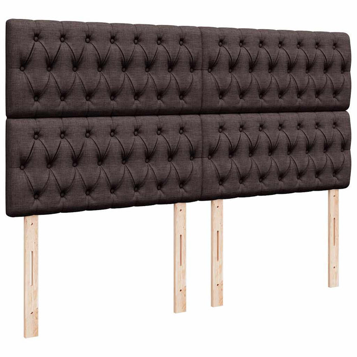 Pat box spring cu saltea, maro închis, 200x200 cm, textil - WALTI WALTI