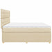 Pat box spring cu saltea, crem, 200x200 cm, textil - WALTI WALTI