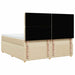Pat box spring cu saltea, crem, 200x200 cm, textil - WALTI WALTI