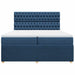 Pat box spring cu saltea, albastru, 200x200 cm, textil - WALTI WALTI