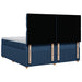 Pat box spring cu saltea, albastru, 200x200 cm, textil - WALTI WALTI