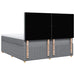 Pat box spring cu saltea, gri deschis, 200x200 cm, textil - WALTI WALTI