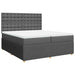Pat box spring cu saltea, gri închis, 200x200 cm, textil - WALTI WALTI