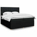 Pat box spring cu saltea, negru, 200x200 cm, textil - WALTI WALTI