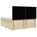 Pat box spring cu saltea, crem, 200x200 cm, textil - WALTI WALTI