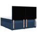 Pat box spring cu saltea, albastru, 200x200 cm, textil - WALTI WALTI