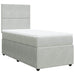 Pat continental cu saltea, gri deschis, 80x200 cm, catifea - WALTI WALTI