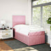 Pat box spring cu saltea, roz, 80x200 cm, catifea - WALTI WALTI
