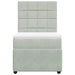 Pat continental cu saltea, gri deschis, 80x200 cm, catifea - WALTI WALTI