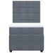 Pat box spring cu saltea, gri închis, 80x200 cm, catifea - WALTI WALTI