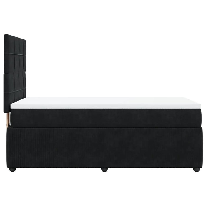 Pat box spring cu saltea, negru, 80x200 cm, catifea - WALTI WALTI