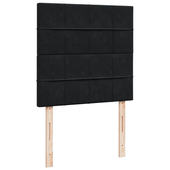 Pat box spring cu saltea, negru, 80x200 cm, catifea - WALTI WALTI