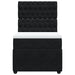 Pat box spring cu saltea, negru, 80x200 cm, catifea - WALTI WALTI
