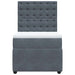 Pat box spring cu saltea, gri închis, 80x200 cm, catifea - WALTI WALTI