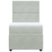 Pat box spring cu saltea, gri deschis, 90x190 cm, catifea - WALTI WALTI