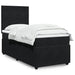 Pat box spring cu saltea, negru, 90x190 cm, catifea - WALTI WALTI