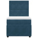 Pat box spring cu saltea, albastru închis, 90x190 cm, catifea - WALTI WALTI