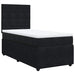 Pat box spring cu saltea, negru, 90x190 cm, catifea - WALTI WALTI