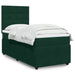 Pat box spring cu saltea, verde închis, 90x190 cm, catifea - WALTI WALTI