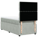 Pat box spring cu saltea, gri deschis, 90x190 cm, catifea - WALTI WALTI